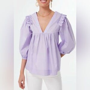 Harshman Cheryl Blouse (Nieman Marcus) Size Small- New With Tags- Lilac